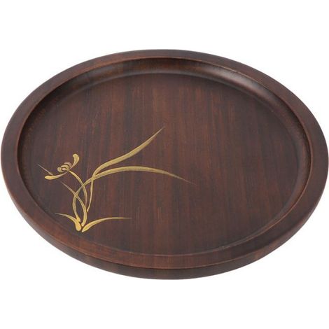 Plateau De Service - Bambou - Ronde - 24 Cm De Diamètre - Pour Apéritif Ou Collation - Écologique Et Léger - 1 Pièce (1/5)
