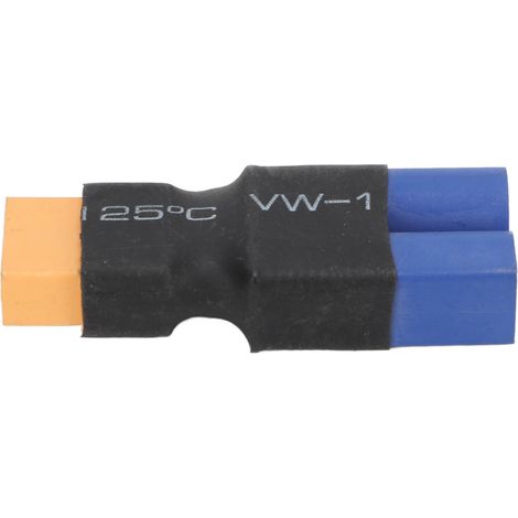 Adaptateur XT60 femelle vers EC5 mâle : connecteur de batterie sans fil sécurisé pour voiture, avion et bateau radiocommandés. (1/5)