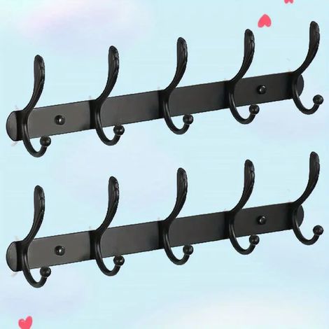Juego de 2 ganchos con forma de pagoda Acero inoxidable y aleación de aluminio Alta capacidad de carga Adecuado para baño y cocina (1/5)