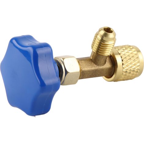 Universelles Kältemittel-Sicherheitsventil aus Messing, 1 cm Durchmesser, zylindrisches Ventil als Ersatz für Haushalts-Gasklimaanlagen, gelb (1/5)