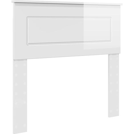Tête de Lit Armoire de Tête de Lit - Blanc Brillant 80 cm Bois d'ingénierie fr21263 (1/5)