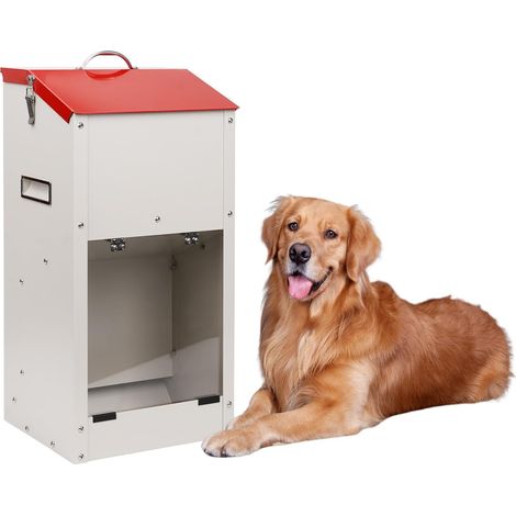 Automatic Dog Feeder, 11 kg Gravity Automatic Dog Food Dispenser with Handle, Container, Large Automatic Hanging Dispenser for Large Dogs