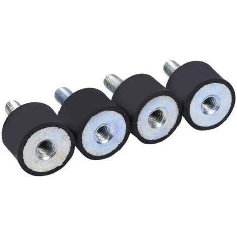 Fixations en Caoutchouc - 4 Pièces M6 Anti-Vibrations en Caoutchouc Isolateur Mounts Shock Absorber Anti Vibration Bloc Silencieux Bobines (M618 2515) (1/4)