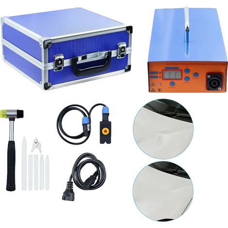 Máquina de reparación de abolladuras sin pintura, diseño compacto, tecnología de calentamiento por inducción, carcasa metálica. (1/2)