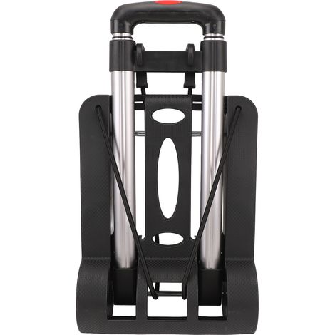 Chariot de manutention pliable en alliage d'aluminium, 4 roues, charge maximale de 40 kg, idéal pour faire les courses ou transporter des bagages. (1/5)