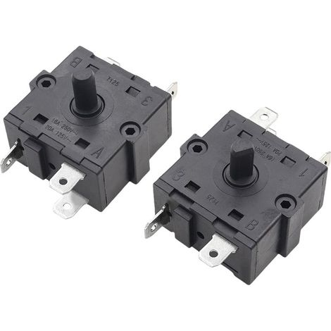 Interrupteur de position de rotation du ventilateur de chauffage électrique à bain d'huile, 4e vitesse, haute puissance, 16 A 250 V, 33501, 5 broches, 4 vitesses