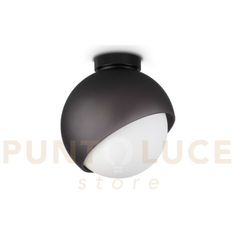 BLOOM LAMPADA DA SOFFITTO 1 LUCE ATTACCO E27 NERO 22CM
