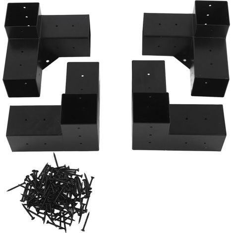 Kit Supports de Pergola, Support de Poteau Bois de Menuiserie pour Tonnelles, Pergolas de Terrasse, Cabanes (1/5)