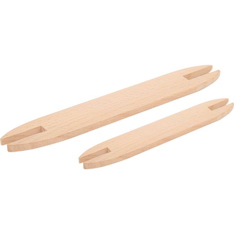 Lot de 2 navettes en bois de hêtre pour tricot DIY (pull, écharpe, tapisserie) (1/5)