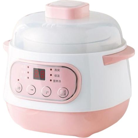 Mini-mijoteuse en céramique, marmite à soupe nid d'oiseau, pot de soupe saine, mijoteuse électrique étanche, mijoteuse électrique multifonctionnelle avec minuterie. (1/5)