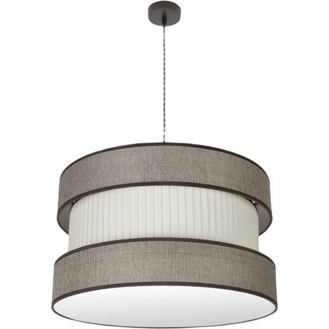 Lampada a sospensione marrone modello Home 3 luci marrone-beige FABRILAMP (1/2)