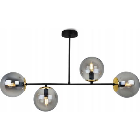 LAMPADA A SOSPENSIONE MODERNA CON SFERE DI VETRO E LAMPADARIO A LED