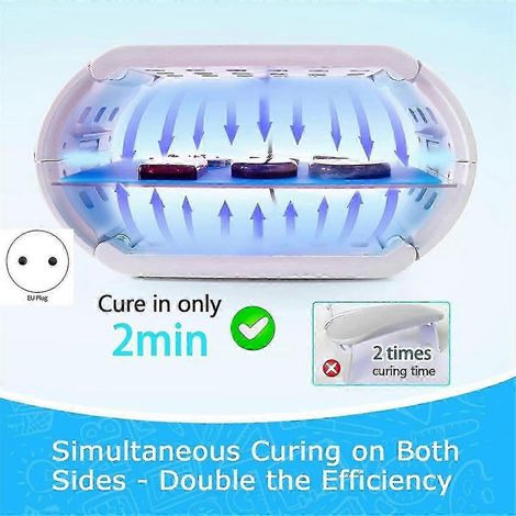 Lampe à résine UV 2 en 1, lampe à résine UV double face à durcissement plus rapide avec 48 perles LED, temps réglable S (1/3)