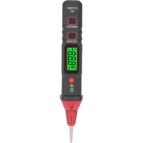 Testeur de tension gamme AC12-300V NCV, détection de séquence de Phase, écran LCD, stylo détecteur avec invite sonore et lumineuse (1/5)