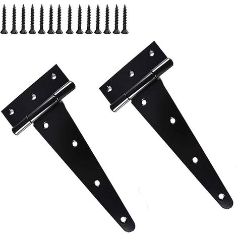 2pcs Charnières en Té Résistant en Métal Antirouille Pour Porte de Grange et Remise, 8"/200 mm,Avec vis 207.22.5cm (1/3)