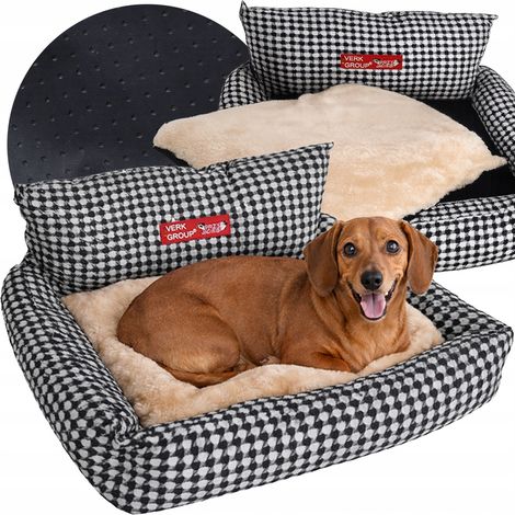 Hundesofa M Schwarz-Weiß Karo (25) (1/5)