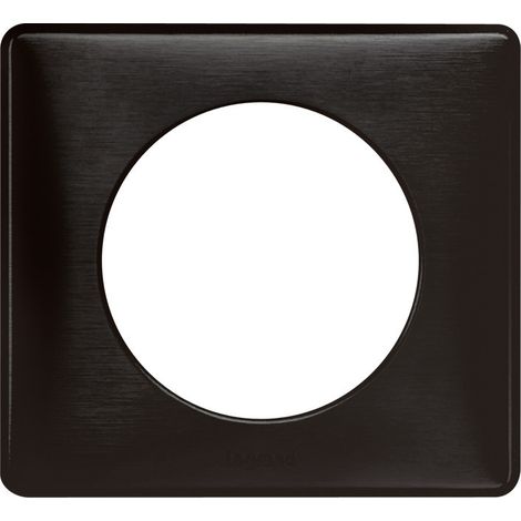Legrand – Plaque de finition 1 poste Céliane métal noir – Compatible mécanismes Batibox – Installation simple et rapide – Design moderne
