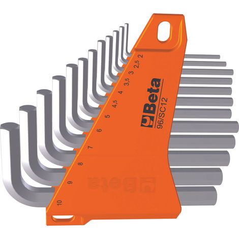 Sechskantschlüssel beta 96/sc12 Metall orange 12 Stück (1/2)
