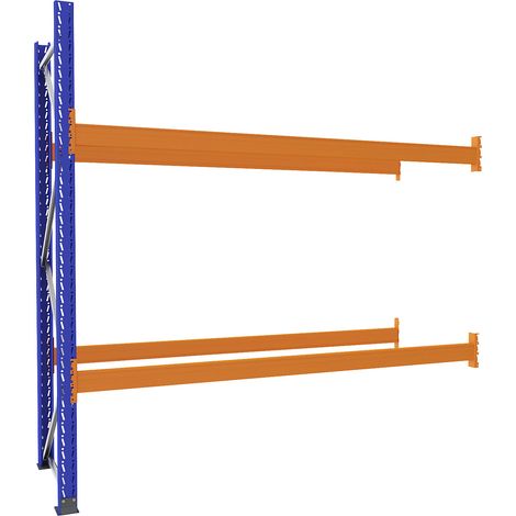 eurokraft pro, Rayonnage à palettes en acier, bleu/orange, h x
