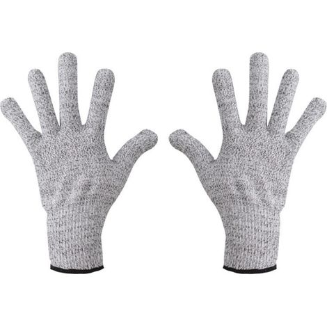 Lot de 2 paires de gants anti-coupures niveau 5, protection cuisine et bricolage (1/5)