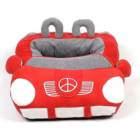 Lit pour chien cool en forme de voiture pour chat, litière douce pour chiot, oreiller chaud