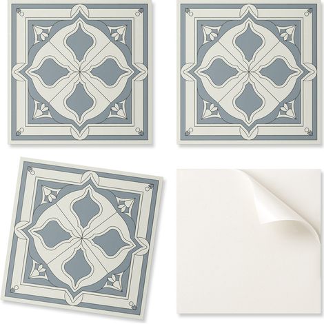Paquete de baldosas de vinilo autoadhesivas con estampado floral para dormitorio, 20x20x20 cm.