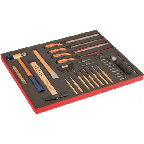 BAHCO - Module mousse Fit&Go 3/3 marquage laser, outils de frappe & limes - 40 Pcs