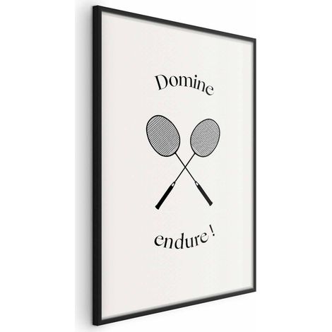 Poster – Sommerspiele – Badmintonschläger auf weißem Hintergrund (1/4)