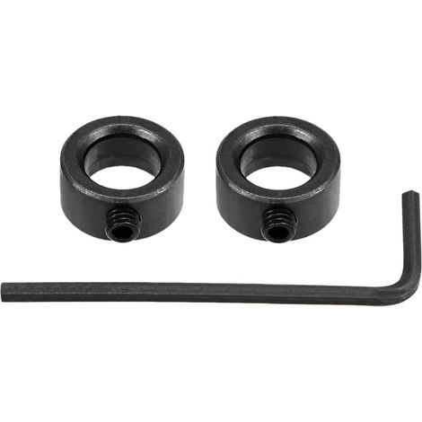 Alésage Forage Butée Foret Profondeur Support Réglage Vis Style Oxyde Noir Acier au Carbone 10mm 2Pcs (1/3)