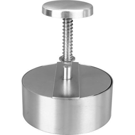 Presse à hamburgers, embouteillage de steaks hachés, acier inoxydable 304, diamètre 10 cm, écraser les hamburgers ronds (1/5)