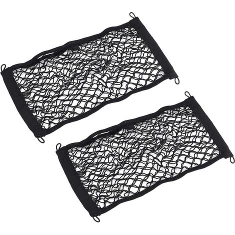 Lot de 2 filets de rangement pour coffre de voiture (45 x 25 cm), adaptés aux camions, voitures, SUV et bateaux. (1/5)