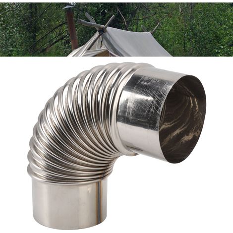 Schornsteinbogenadapter – Aufgeweitetes Rohr für Schornsteine – Edelstahl 304 – 90°-Bogen (1/5)