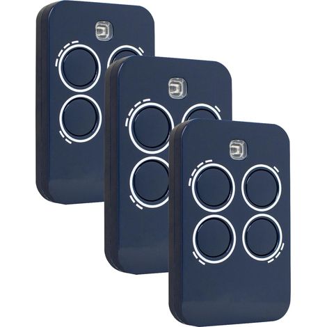 Paquete de 3 controles remotos para transmisor de puerta de garaje ECHO TX4 RC GENIUS de 433 MHz con código desplazable (1/4)