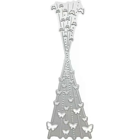 Matrices de découpe en métal motif rideau papillon, pour scrapbooking, création de cartes et loisirs créatifs en papier gaufré. (1/4)