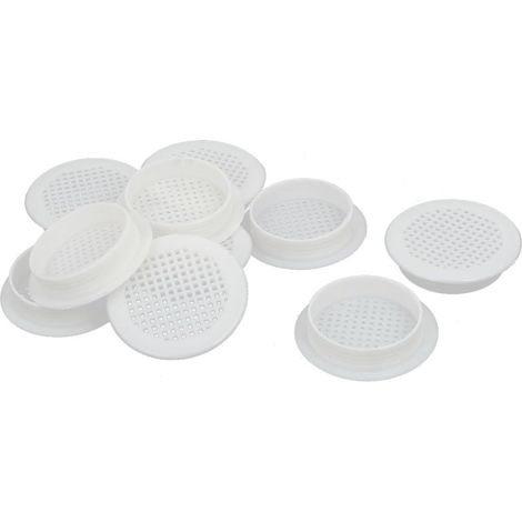 Schuhe Kabinett Kunststoff Quadrat Mesh Loch Lüftungsschlitzabdeckung Weiß 53mm 10st (1/3)