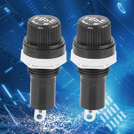 Lot de 20 porte-fusibles à vis pour fusibles en tube de verre 5 x 20 mm (1/5)