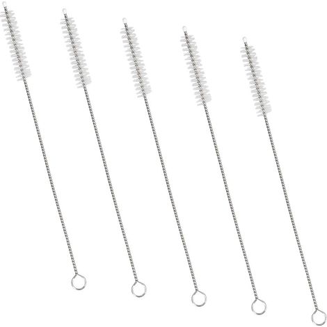 Flaschenreinigungsbürste – 5er-Pack dünne Nylonbürste für schmale Behälter und kleine Zwischenräume – Wasserkocher, Teekanne, Tube
