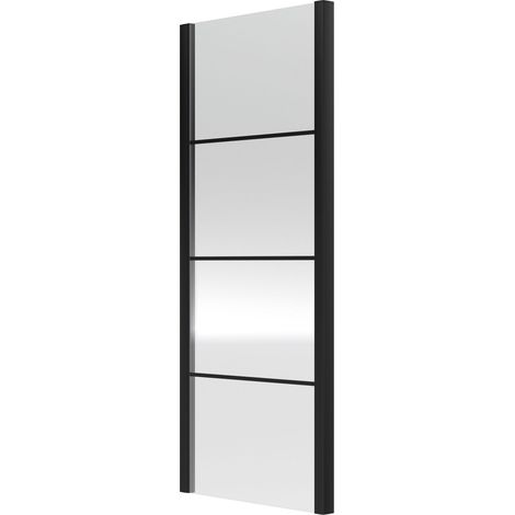 Sonic 8mm Toughened Safety Glass Shower Side Panel, Black, 900mm - Balterley