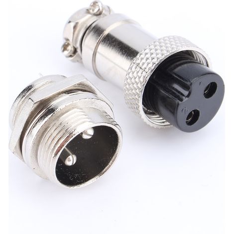 Connecteur de prise aviation GX16 (fiche et prise à 2 broches) (1/5)
