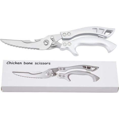 Forbici da cucina professionali in acciaio inox - Forbici da cucina e per pollame - Ideali per ossa, tacchino, carne, pesce e verdure (1/5)