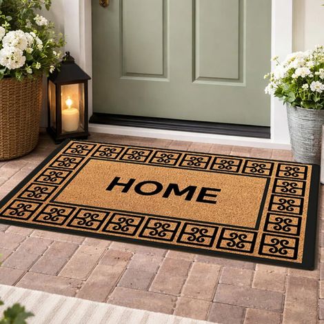 Tapis d'entrée 75 x 45 cm  Antidérapant et résistant  Matière flexible et recyclable  Idéal pour l'entrée de la maison (1/5)