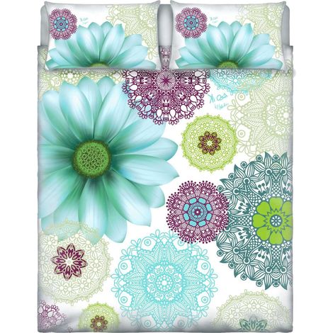 Parure Housse de Couette Multicolore King Size 250 x 200 cm 250 x 200 cm Multicolore 7 (1/2)