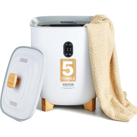 Sèche Serviettes 25 L, Chauffe Serviettes avec Écran LED et Colonnes Chauffantes Inférieures, Seau Chauffe Serviettes Intelligent avec Minuterie Réglable Arrêt Auto, pour Couvertures Peignoirs (1/5)
