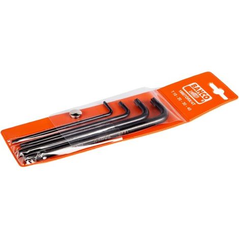 BAHCO - Jeu de clés mâles longues TORX® avec finition phosphatée, T10-T40 - 4 pcs