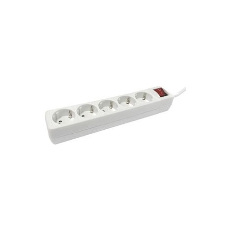 Embases multiples 5 prises avec interrupteur lumineux 3 mts  36.227/3 Electro DH 84305555212111199