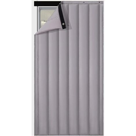 Cortina de invierno para puerta, insonorizada, cortavientos, impermeable y termoaislante, 80 x 200 cm. (1/4)