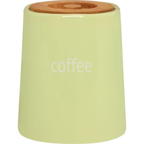 Interiors By Premier Chic Design Green Ceramic Coffee Canister, Functional Design Canister, Durable Canister For Ingredients (1/5)