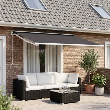 Teenpull – Markisenersatzstoff Anthrazit 400 x 350 cm Polyester (1/5)