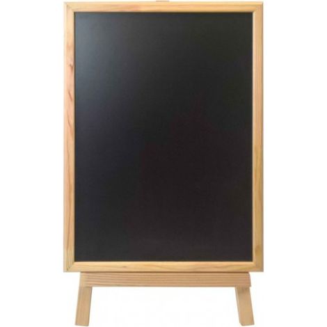 Chevalet bois de peintre pour enfant avec Recto ardoise noire et Verso blanc effaçable (1/5)