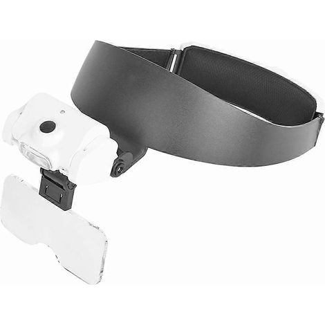 Lunettes loupe frontales avec bandeau d'observation à 2 LED pour professionnels, techniciens, mécaniciens et artisans (1/5)